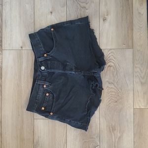 Levi's 501 cutoff jean shorts black